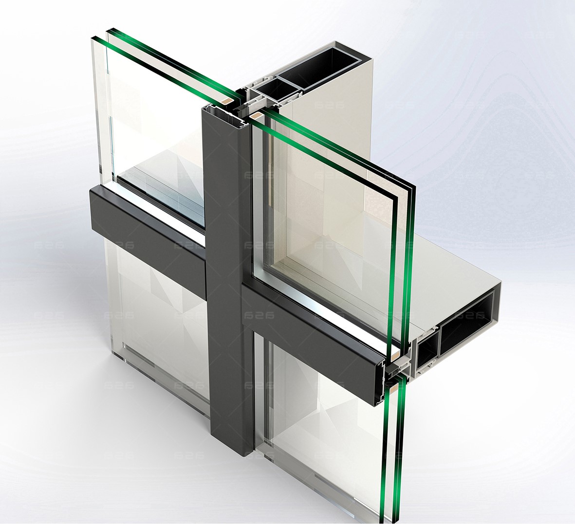 U-Channel Curtain Wall Facade